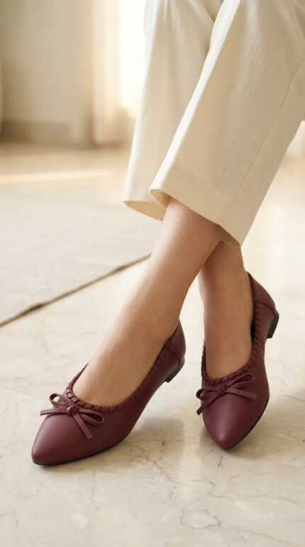 Maroon Pumps For Women WN1424 - View 1