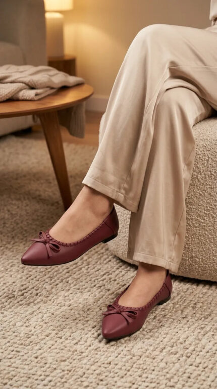 Maroon Pumps For Women WN1424 - View 2
