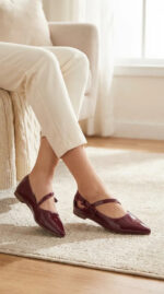 Maroon Pumps For Women WN1425 - View 3