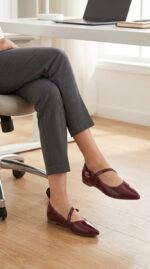 Maroon Pumps For Women WN1425 - View 2