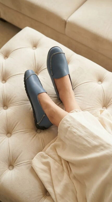 Blue Pumps For Women WN1474 - View 2