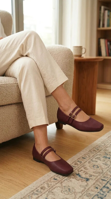 Maroon Pumps For Ladies WN1488 - View 1