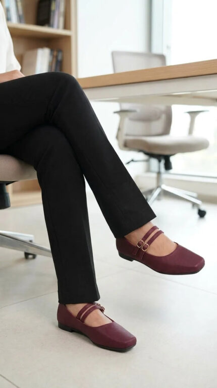 Maroon Pumps For Ladies WN1488 - View 2