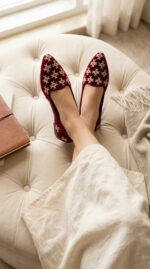 Maroon Pumps For Women WN1502 - View 2