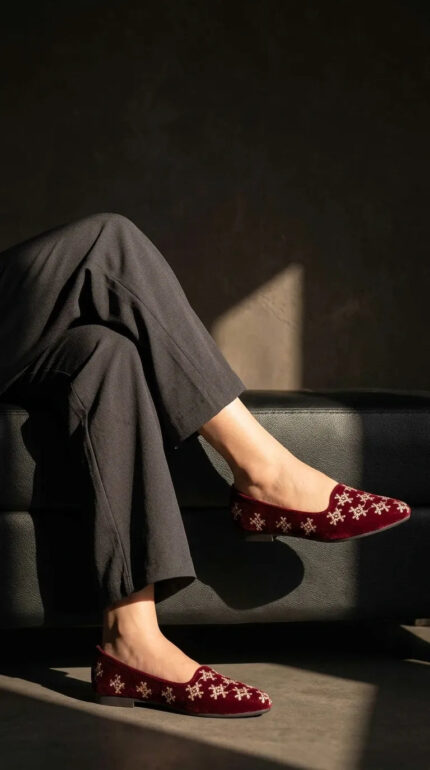 Maroon Pumps For Women WN1502 - View 1