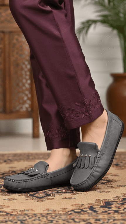 Grey Moccasin For Women WN4465 - View 2