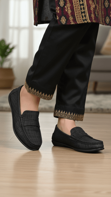 Black Moccasin For Women WN4477 - View 2