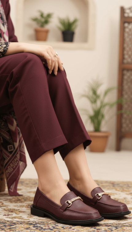 Maroon Moccasin WN4499 - View 1