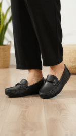 Black Moccasin For Women WN4510 - View 2