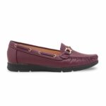 Maroon Moccasin For Ladies WN4513 - View 3