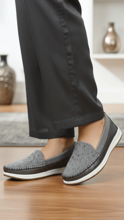 Grey Moccasin For Women WN4514 - View 1