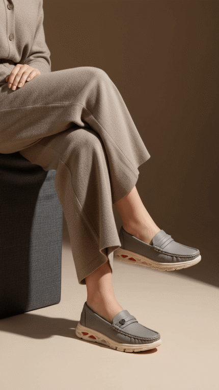 Grey Moccasin For Ladies WN4518 - View 1