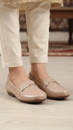 Beige Moccasin For Ladies WN4519 - View 2
