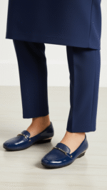 Navy Moccasin For Ladies WN4519 - View 2