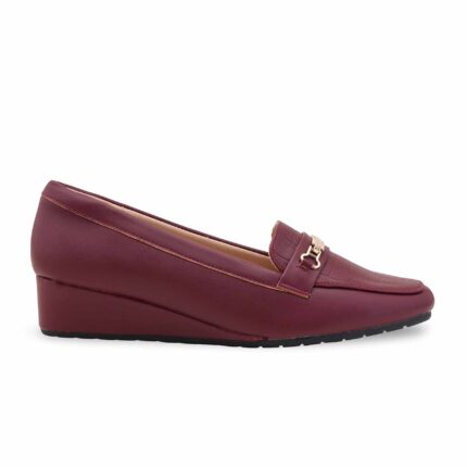 Maroon Moccasin For Ladies WN4520 - View 2