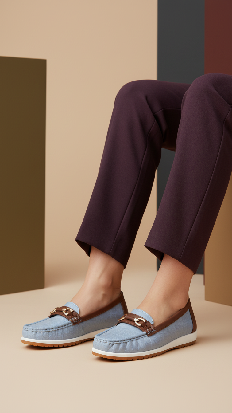 WN4522-90_03d70dc9-110a-4c1d-b946-7ee778c58690.png Sky Blue Women Moccasin WN4522 - View 1