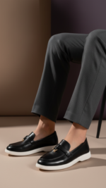 Black Women Moccasin WN4524 - View 1