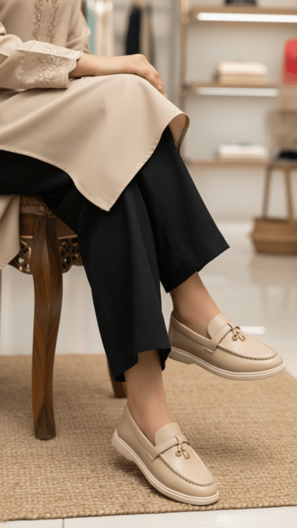 Beige Women Moccasin WN4524 - View 1