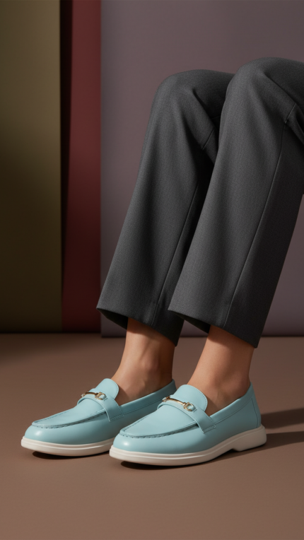 Sky Blue Women Moccasin WN4525 - View 1