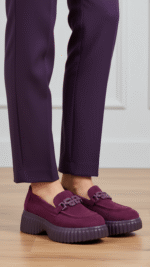 Maroon Moccasin For Women WN4526 - View 1