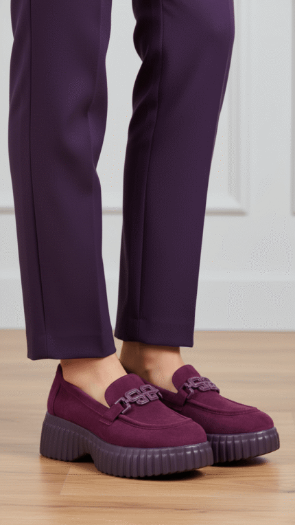 Maroon Moccasin For Women WN4526 - View 1