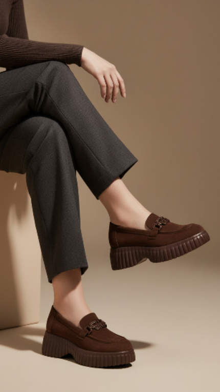 Brown Moccasin For Women WN4526 - View 1