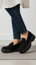 Black Moccasin For Ladies WN4527 - View 1