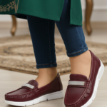 Maroon Moccasin For Women WN4541 - View 1