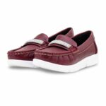 Maroon Moccasin For Women WN4541 - View 3