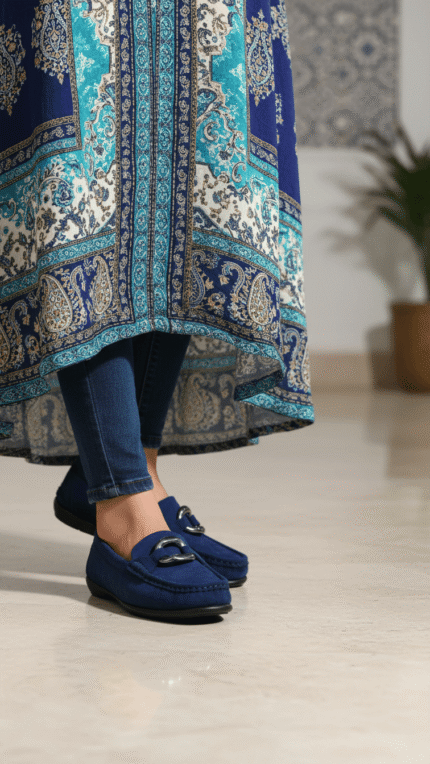 Navy Women Moccasin WN4547 - View 1