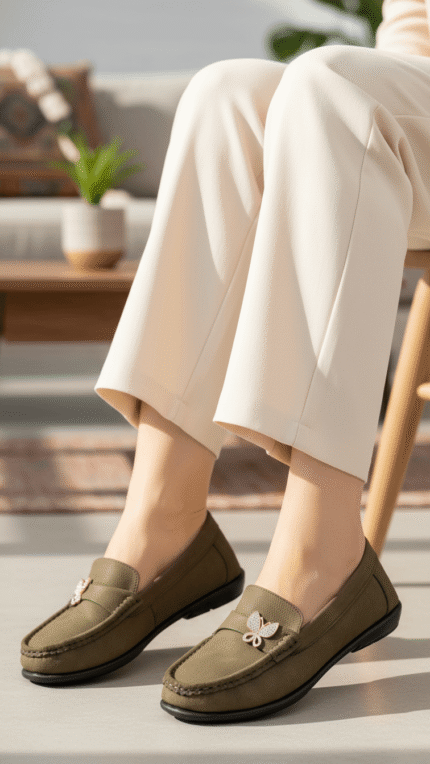Olive Women Moccasin WN4548 - View 1