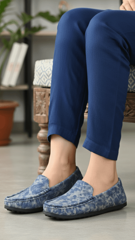 Blue Moccasin For Ladies WN4549 - View 1