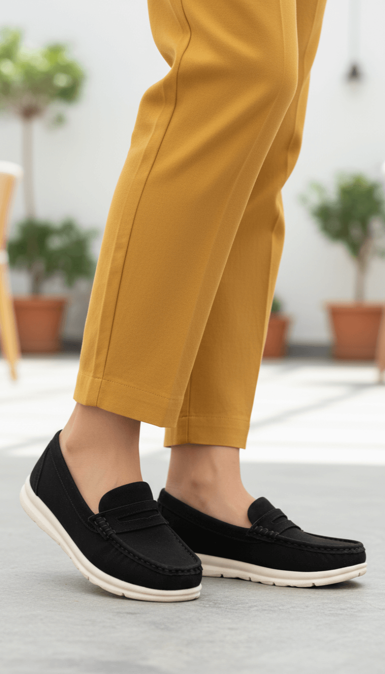 WN4551-01.png Black Women Moccasin WN4551 - View 1