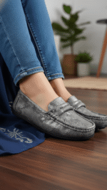 Grey Women Moccasin WN4553 - View 1