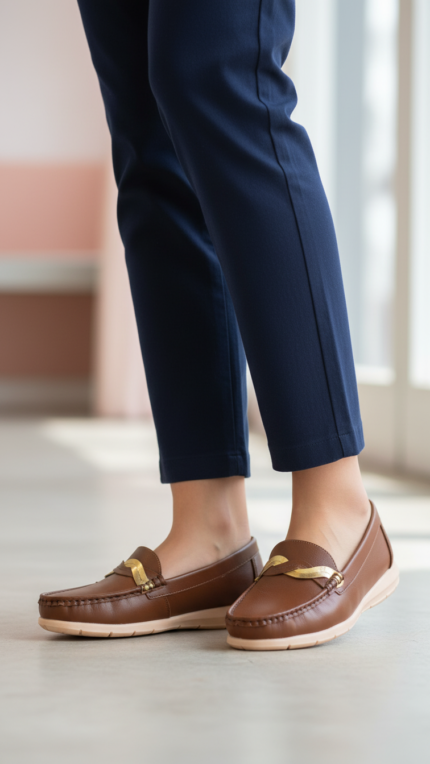 Brown Moccasin For Ladies WN4555 - View 1