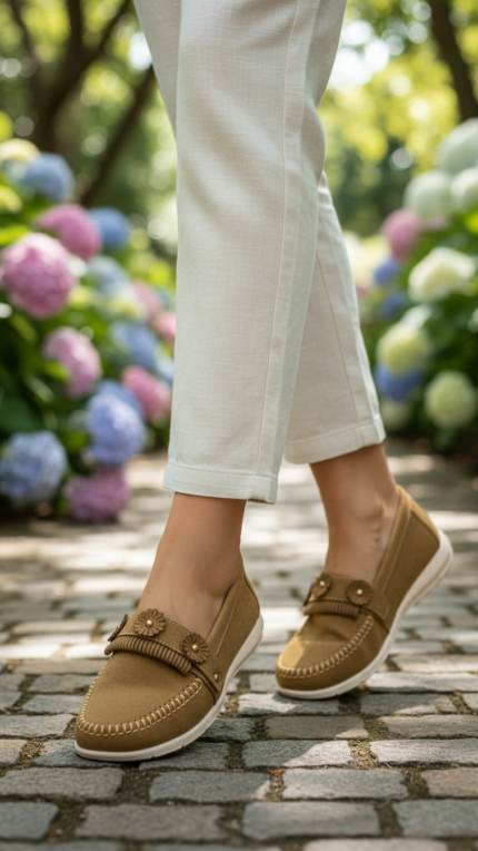 Mustard Moccasin For Ladies WN4558 - View 1