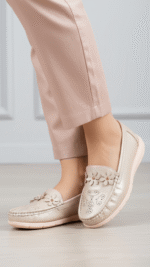 Golden Moccasin For Ladies WN4559 - View 1