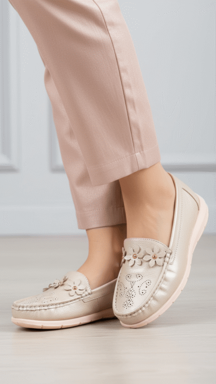 Golden Moccasin For Ladies WN4559 - View 1