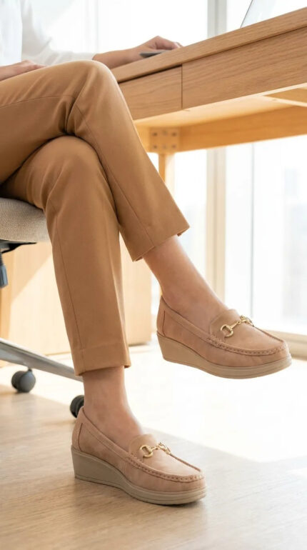 Beige Moccasin For Women WN4587 - View 2