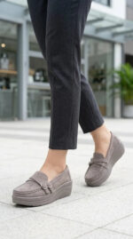 Grey Moccasin For Women WN4597 - View 2