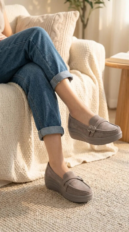Grey Moccasin For Women WN4597 - View 1