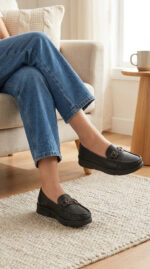Black Moccasin For Women WN4598 - View 1