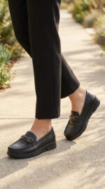 Black Moccasin For Women WN4598 - View 3