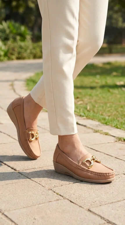 Beige Moccasin For Women WN4600 - View 2