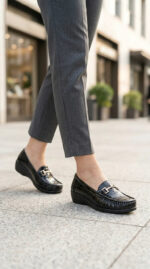 Black Moccasin For Women WN4601 - View 2