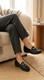 Black Moccasin For Women WN4601 - View 1