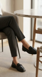 Black Moccasin For Women WN4604 - View 2