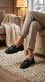 Black Moccasin For Women WN4604 - View 3