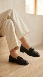 Black Moccasin For Women WN4604 - View 1