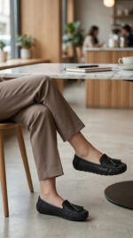 Black Moccasin For Women WN4606 - View 3